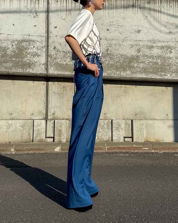 バックレースアップタックパンツ