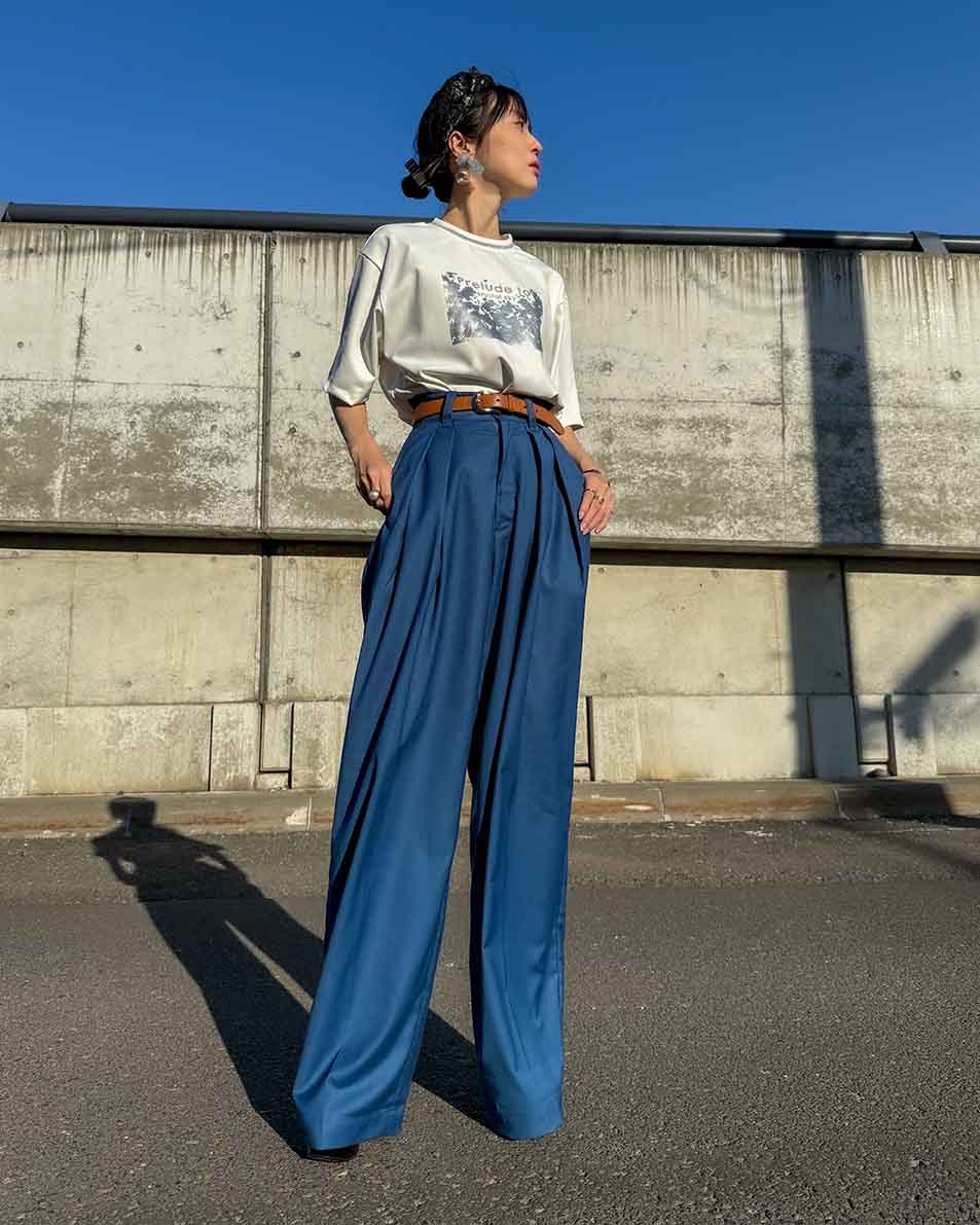 バックレースアップタックパンツ