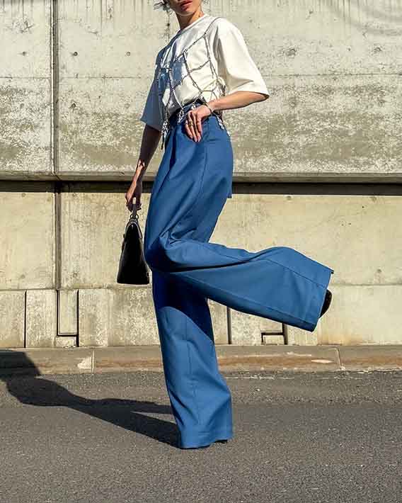 バックレースアップタックパンツ