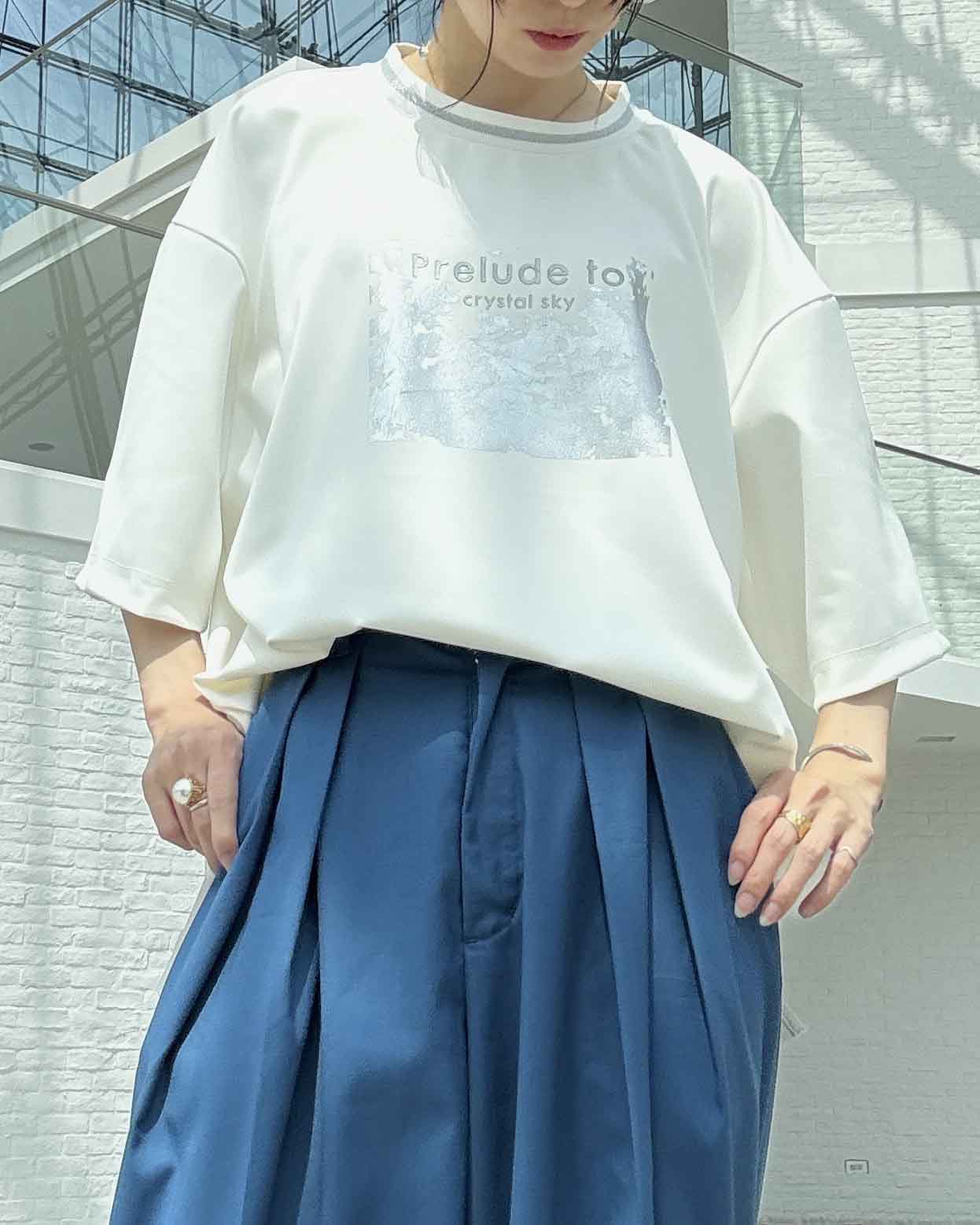 【 メンズ 】箔プリントカットソー